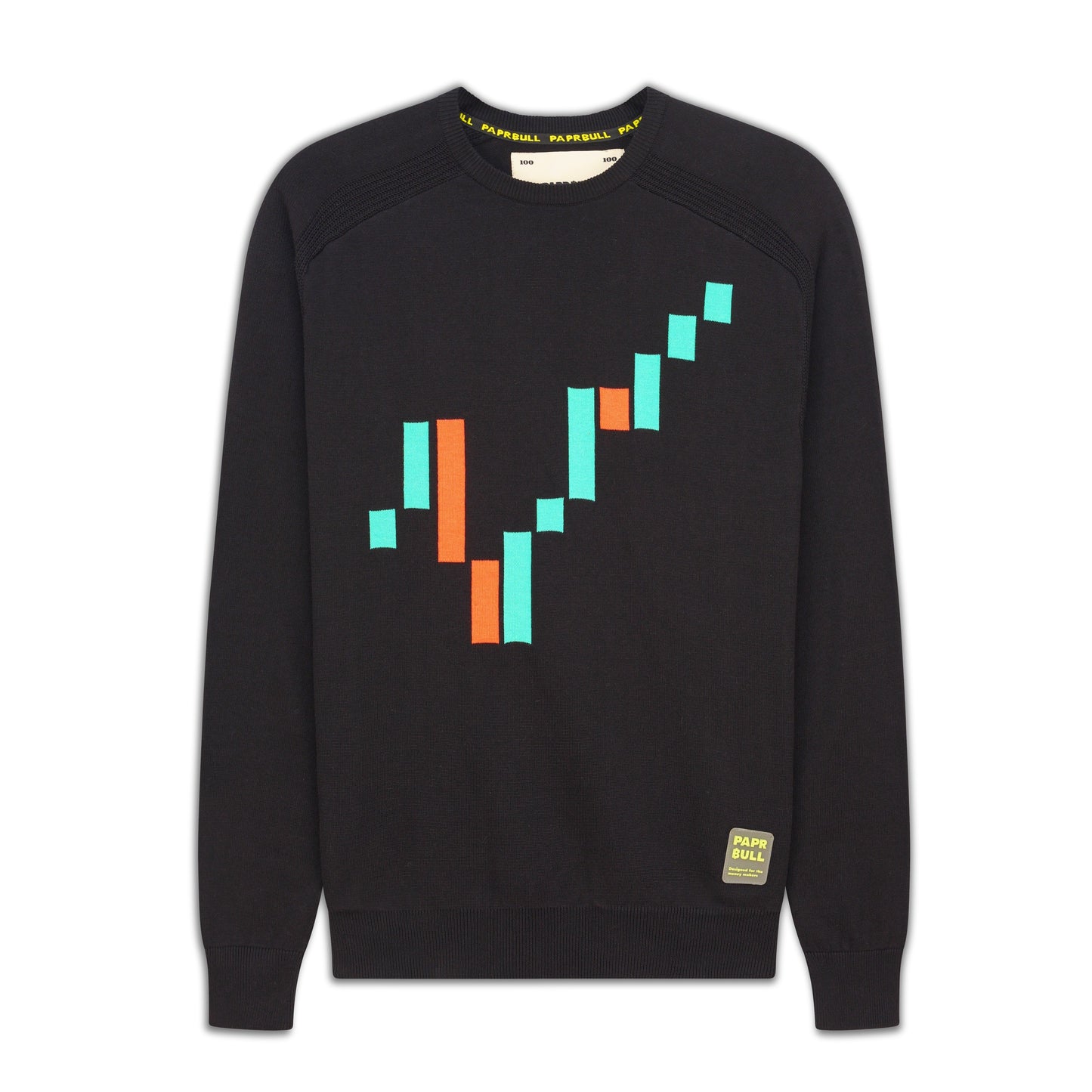 PaprBull "Market Lights" Black Cotton Sweater